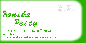 monika peity business card